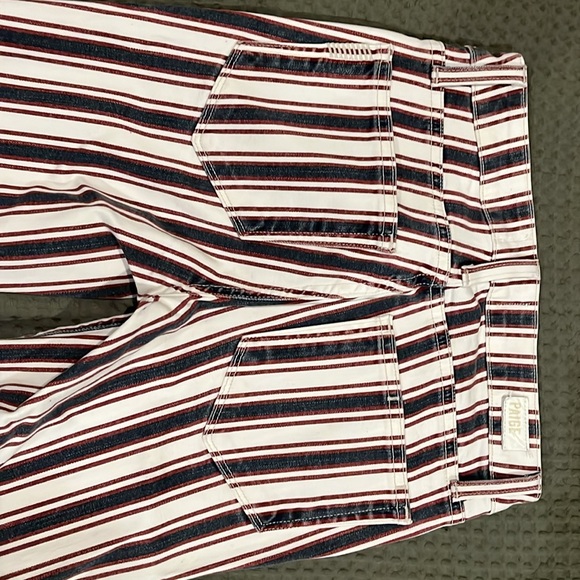 Paige Striped Denim Pants - Picture 5 of 5